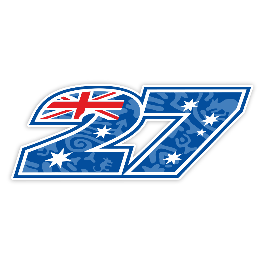 Pegatinas: Número 27 MotoGP Casey Stoner