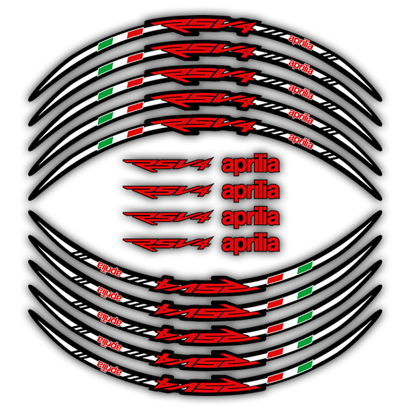 Pegatinas: Kit adhesivo Bandas llantas motoGP Aprilia RSV4