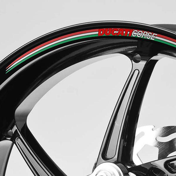 Pegatinas: Kit adhesivo Bandas llantas Ducati Italia