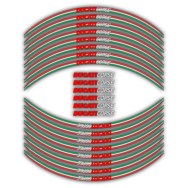 Pegatinas: Kit adhesivo Bandas llantas Ducati Italia