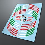 Pegatinas: Kit adhesivo Bandas llantas bandera Italia 3