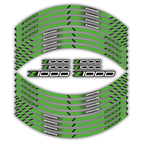 Pegatinas: Bandas llantas Kawasaki Z1000