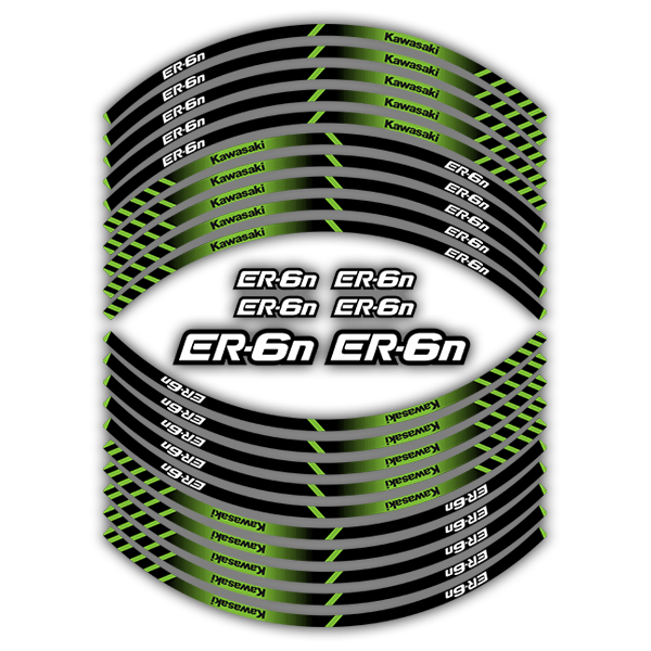 Pegatinas: Bandas llantas Kawasaki ER6N