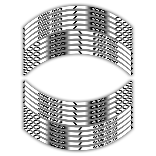 Pegatinas: Bandas llantas moto Honda CG 160