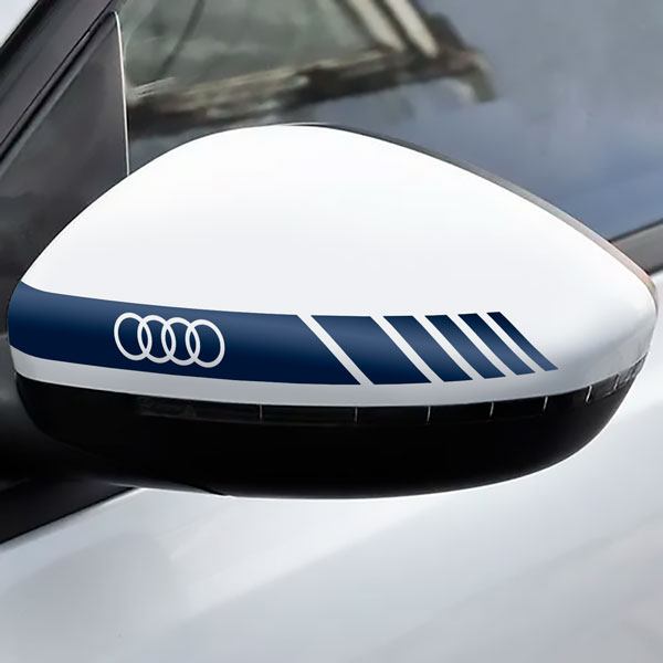 Pegatinas: Retrovisor Audi Logo