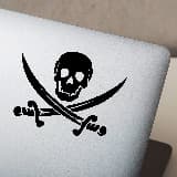 Pegatinas: Calavera pirata 2