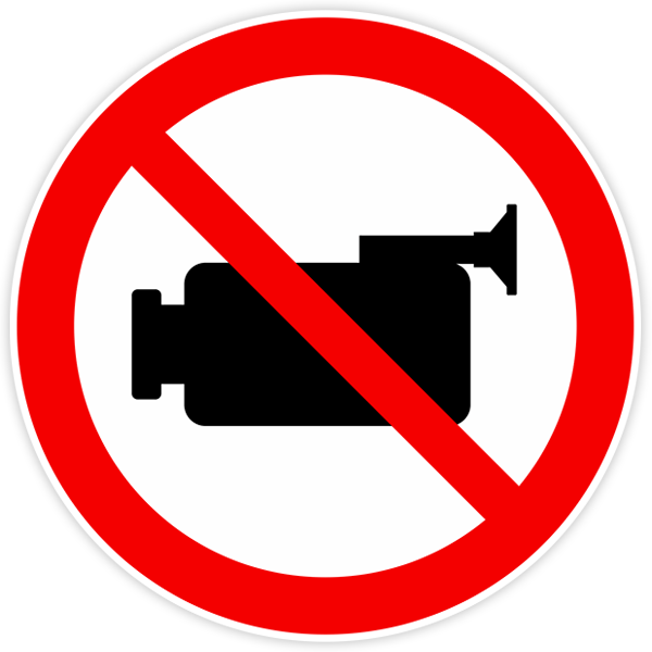 Pegatinas: Prohibido grabar video