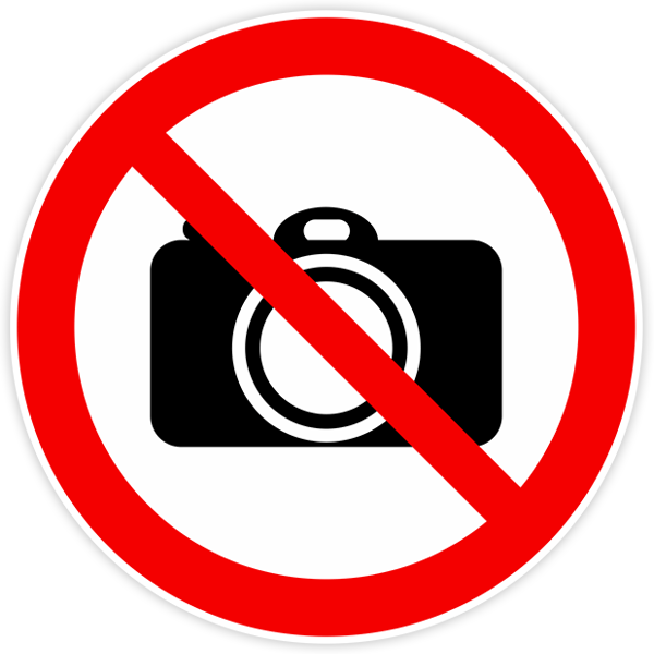 Pegatinas: Prohibido cámaras