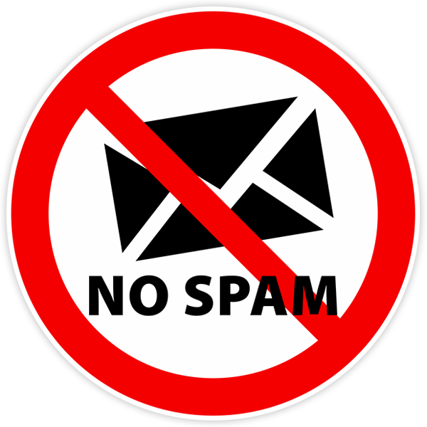 Pegatinas: Prohibido Spam