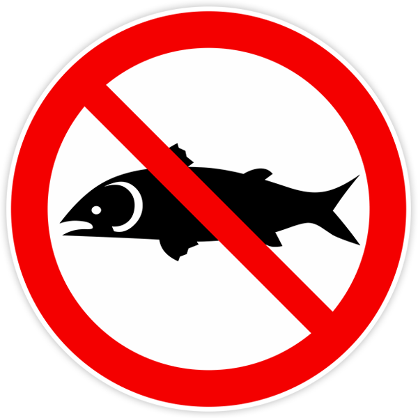 Pegatinas: Prohibido peces