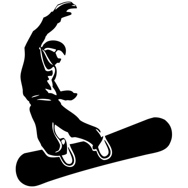 Pegatinas: Salto snowboard