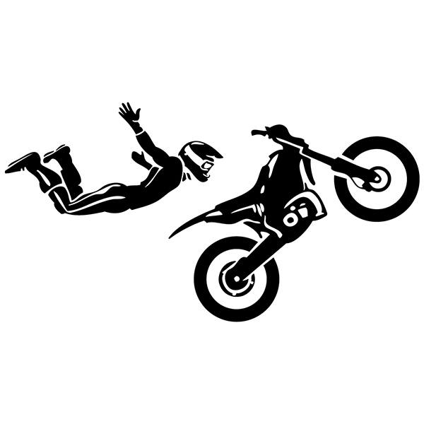 Pegatinas: Motocross Acrobacia