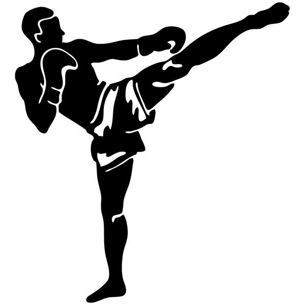 Pegatinas: Kick Boxing Frontal