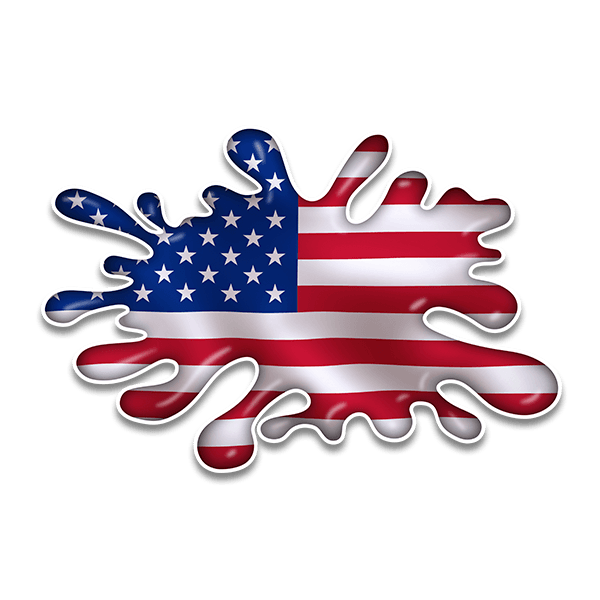 Pegatinas: Mancha Splat Bandera Estados Unidos