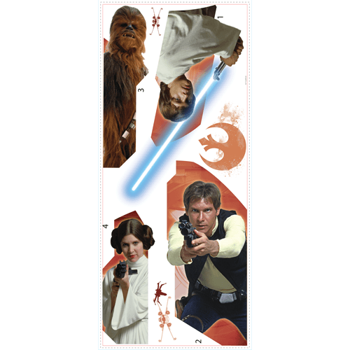 Vinilos Decorativos: Star Wars Luke Solo Chewie y Leia
