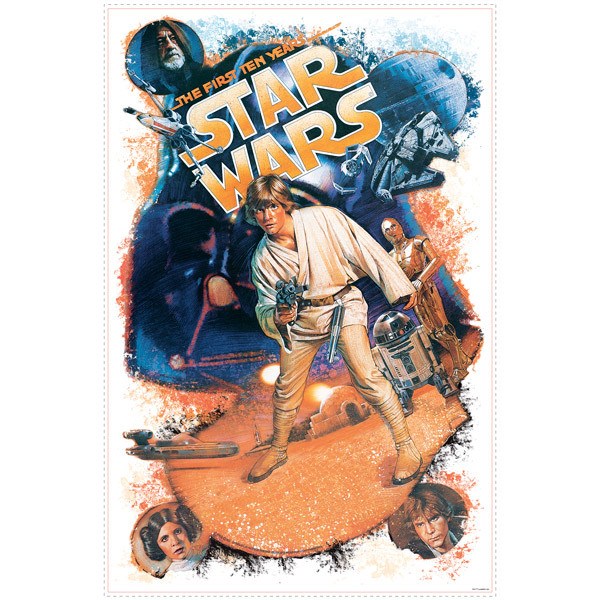 Vinilos Decorativos: Star Wars Retro Luke Skywalker
