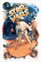 Vinilos Decorativos: Star Wars Retro Luke Skywalker 3