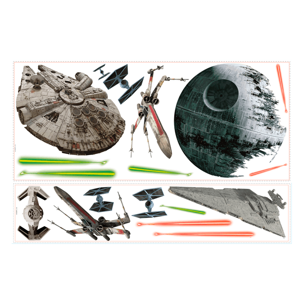 Vinilos Decorativos: Naves Clásicas de Star Wars