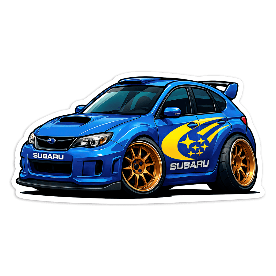 Pegatinas: Subaru WRX STI Hatchback Rally