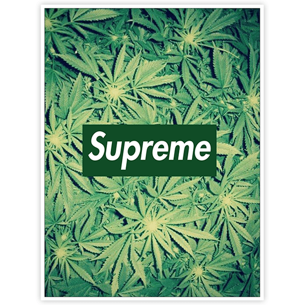 Pegatinas: Supreme marihuana