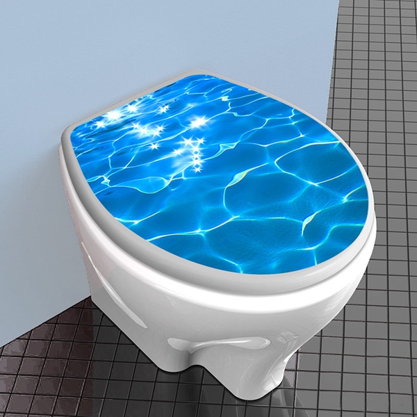 Vinilos Decorativos: Tapa wc Agua reflejo