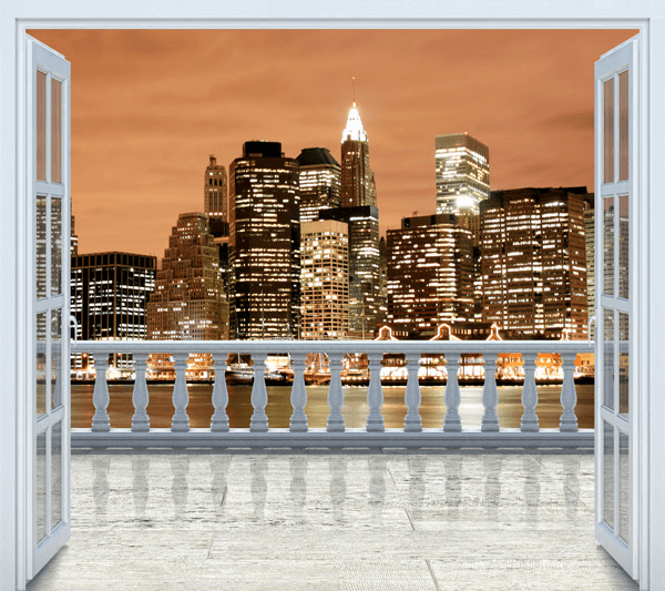 Vinilos Decorativos: Atardecer en New york