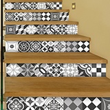 Vinilos Decorativos: Kit 48 azulejos blanco y negro 3