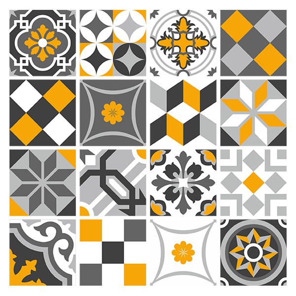 Vinilos Decorativos: Kit 48 vinilos azulejos ornamental