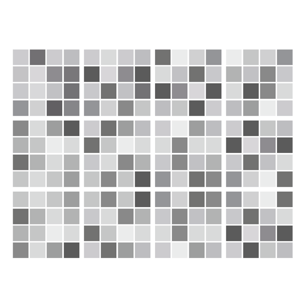 Vinilos Decorativos: Kit 48 vinilos para azulejos mosaico de grises