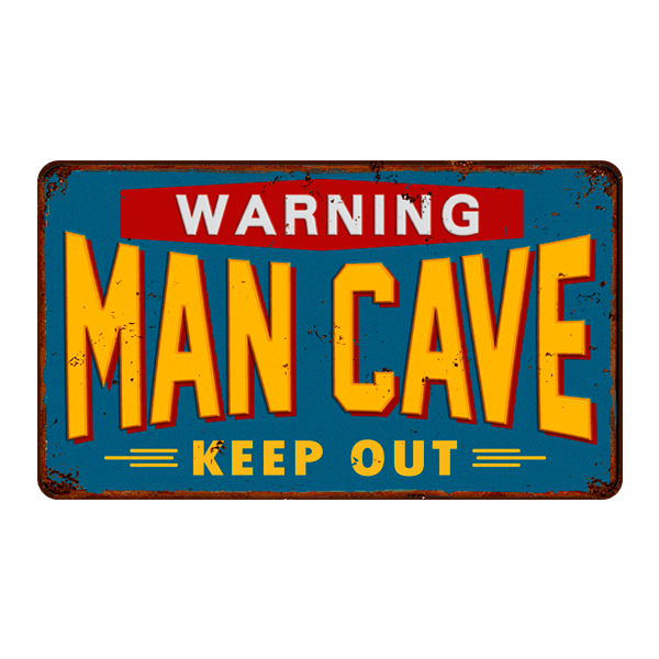 Vinilos Decorativos: Warning Man Cave