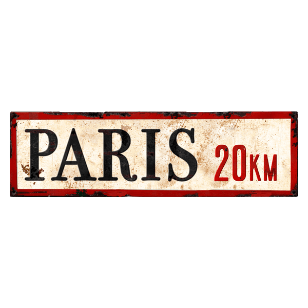 Vinilos Decorativos: Paris 20 km
