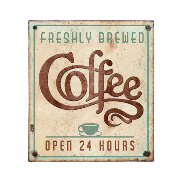 Vinilos Decorativos: Coffee Open 24 Hours