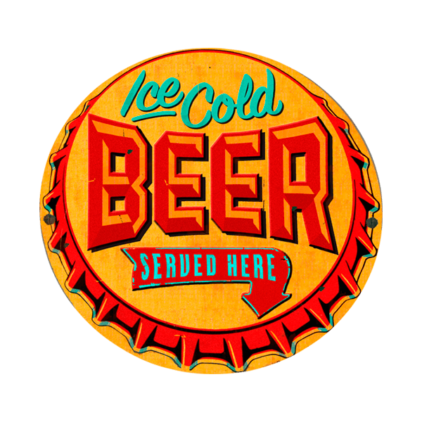 Vinilos Decorativos: Ice Cold Beer Served Here