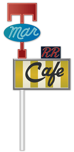Vinilos Decorativos: Cartel Mar Cafe RR Twin Peaks derecha