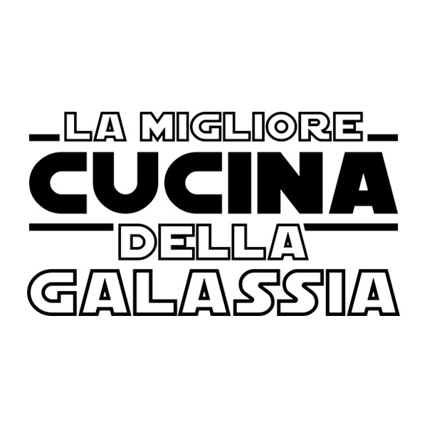 Vinilos Decorativos: La Mejor Cocina de la Galaxia en Italiano