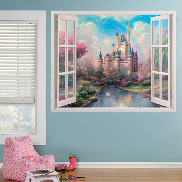 Vinilos Infantiles: Castillo de la bella durmiente y Campanilla