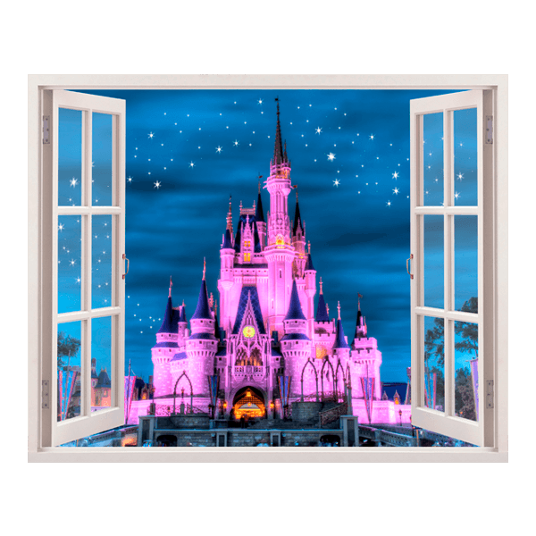 Vinilos Infantiles: Ventana Castillo de Disney