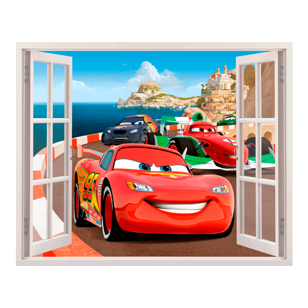 Vinilos Infantiles: Ventana Cars en Italia