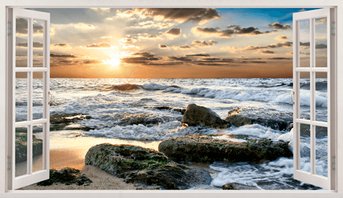 Vinilos Decorativos: Panorámica playa Black Rock