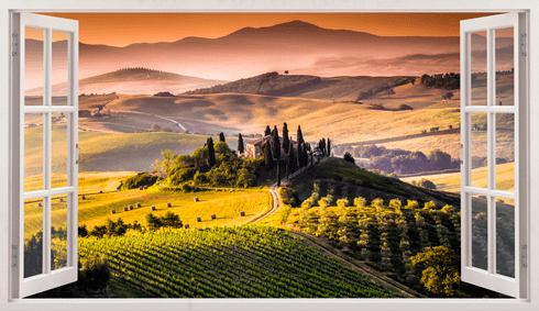 Vinilos Decorativos: Panorámica Toscana italiana