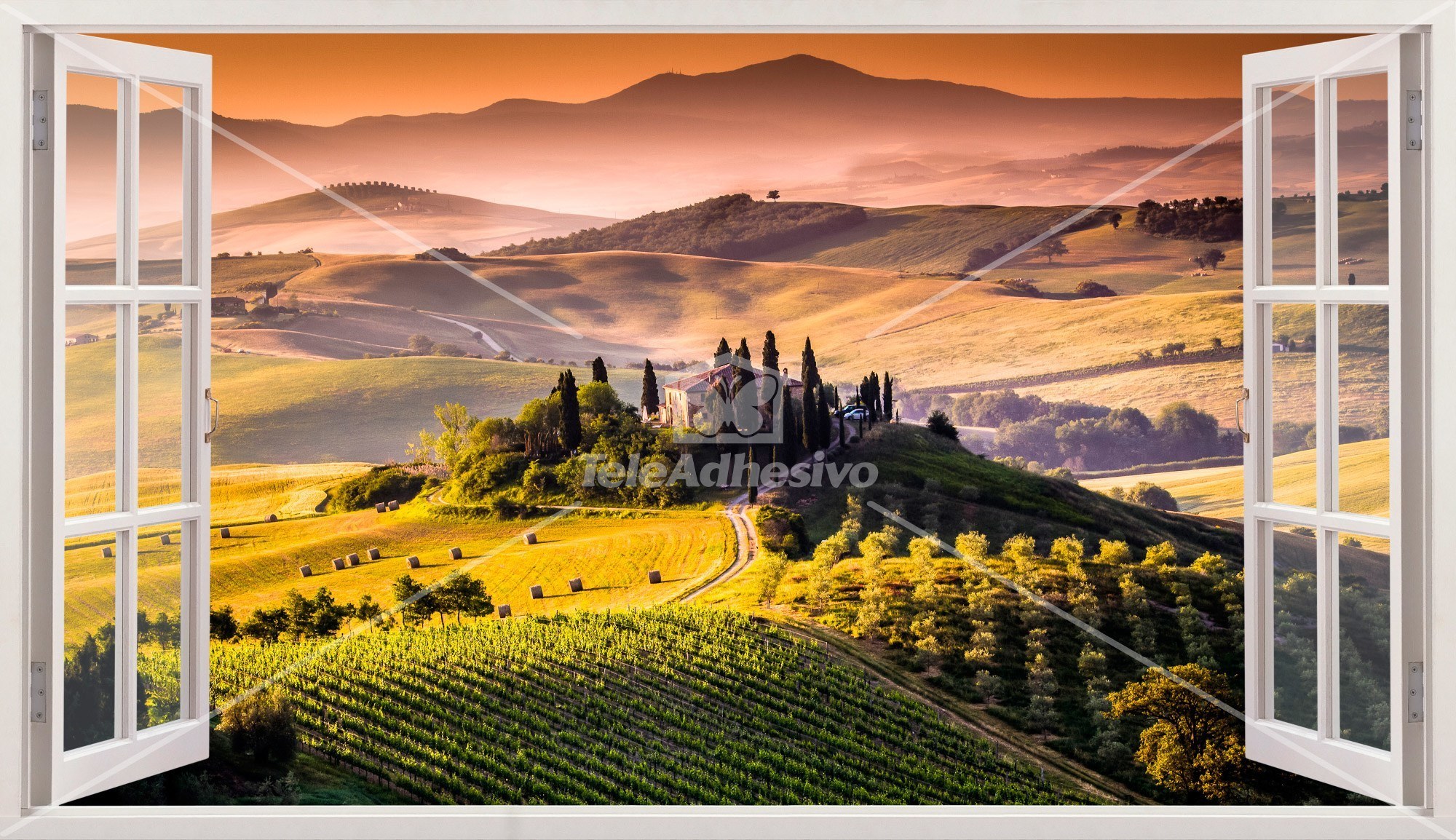 Vinilos Decorativos: Panorámica Toscana italiana
