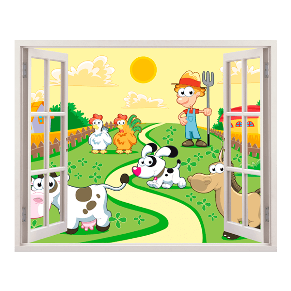 Vinilos Infantiles: Ventana La granja