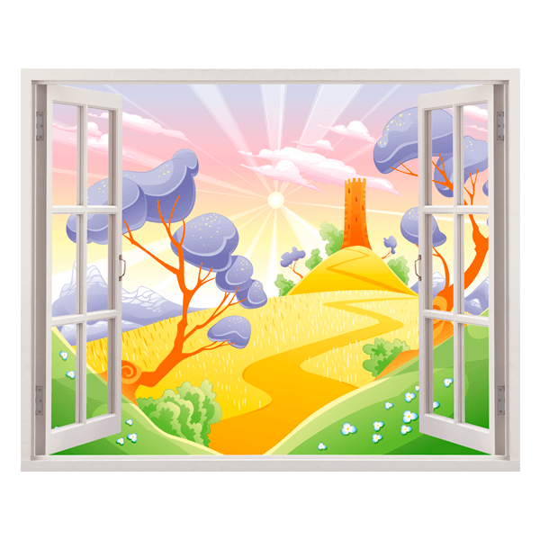 Vinilos Infantiles: Ventana Campos de trigo