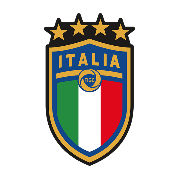 Pegatinas: Escudo Italia Fútbol Negro
