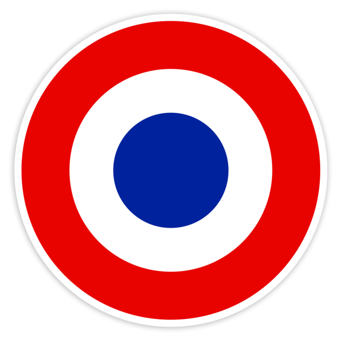 Pegatinas: Insignia Redonda Francia Estilo Aviación