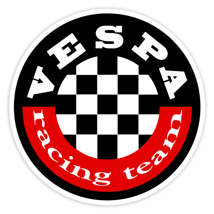 Pegatinas: Vespa Racing Team con Cuadros