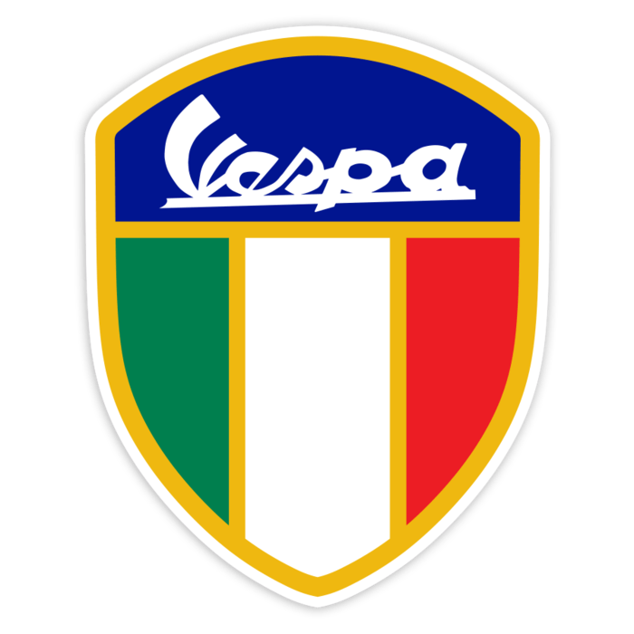 Pegatinas: Escudo Vespa Bandera Italia Clásico