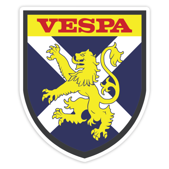 Pegatinas: Vespa León Escocés y Cruz de San Andrés