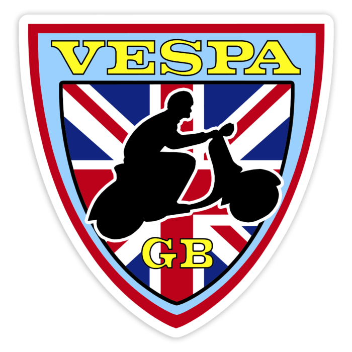 Pegatinas: Escudo Vespa GB bandera Reino Unido