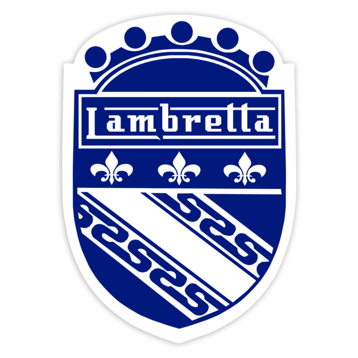 Pegatinas: Escudo heráldico Lambretta azul